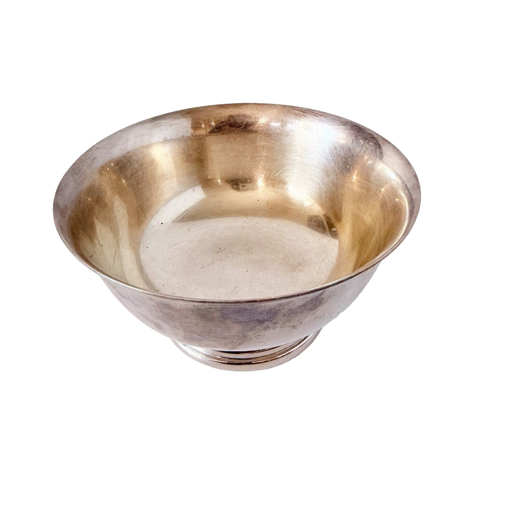 Gorham Small Silver Plate Bowl EP Anchor logo YC 795 Footed 4.25" Wide